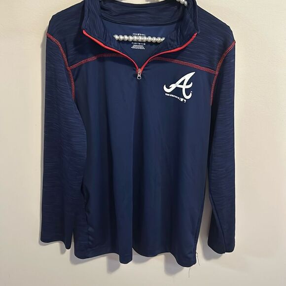Atlanta Braves Youth 1/4 Zip Lightweight Pullover. Size Youth XL - Picture 1 of 4